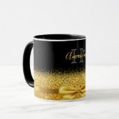 Mug Arc monogramme en or noir (Devant gauche)