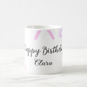Mug Arc rose violet fleuri pastel heureux anniversaire (Centre)
