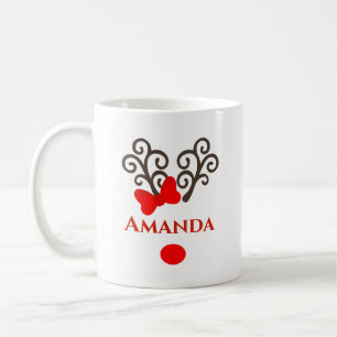Mug Arc rouge Reindeer personnalisé - Joyeux Noël