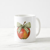Mug Arc Vert Pomme Rouge Par Jour (Devant droit)