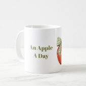 Mug Arc Vert Pomme Rouge Par Jour (Devant gauche)