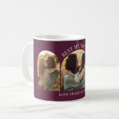 Mug Arc violet élégant violet multi photo meilleure ma (Devant gauche)