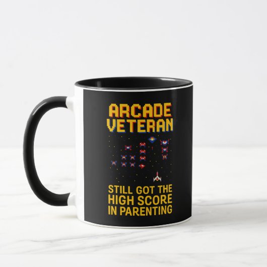 Mug Arcade Papa Pixel Art - Retro Gamer (Gauche)