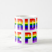 Mug Arceau de texte Rainbow Pride sur couleur personna (Centre)
