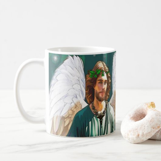 Mug Archangel Saint Raphael Healing Angel Prayer Gift (Avec donut)