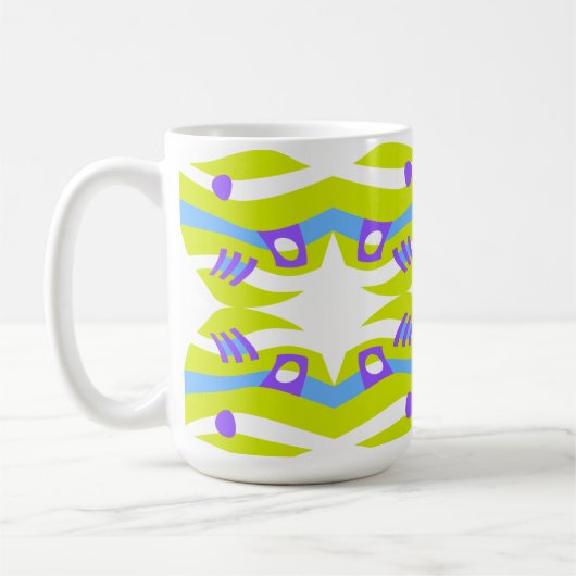 Mug Arche Abstraite Noah vert pourpre bleu (Gauche)