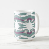 Mug Arche de Noé Abstraite Dusty Seagrass Ecru Eggplan (Devant droit)