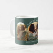 Mug Arche verte élégante multi photo meilleure maman (Devant gauche)