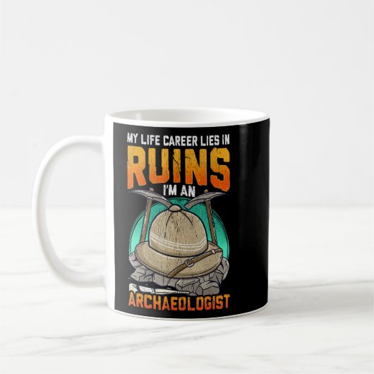 Mug Archéologie Inspiré Archéologue Fossil Connexe (Gauche)
