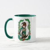 Mug Archère Elfe de la Forêt Enchantée Verte Fantastiq (Gauche)