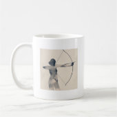Mug Archeresse aquarelle Silhouette (Gauche)