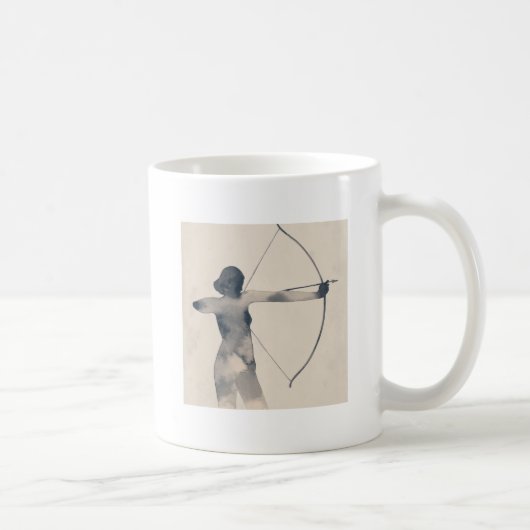 Mug Archeresse aquarelle Silhouette (Droite)
