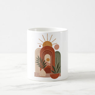 Mug Arches de soleil bohèmes en terre cuite Art végéta