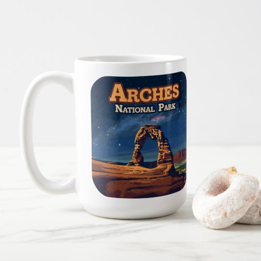 Mug Arches Parc National Utah Delicate Arch Moab (Avec donut)