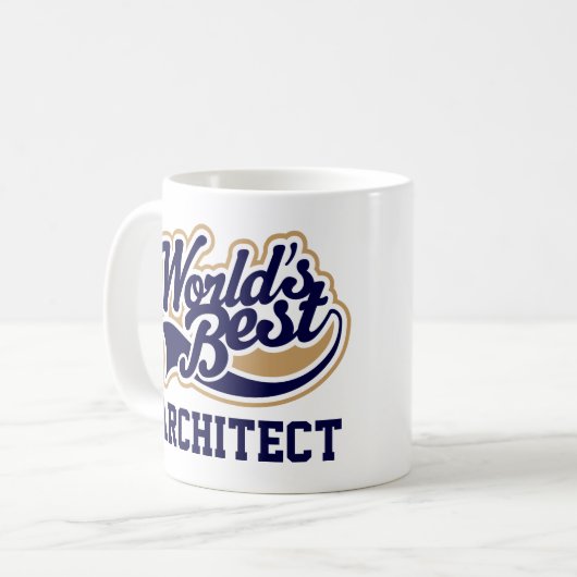 Mug Architect Gift Worlds Best (Devant gauche)