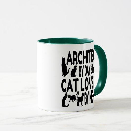 Mug Architect Loves Cats (Devant droit)