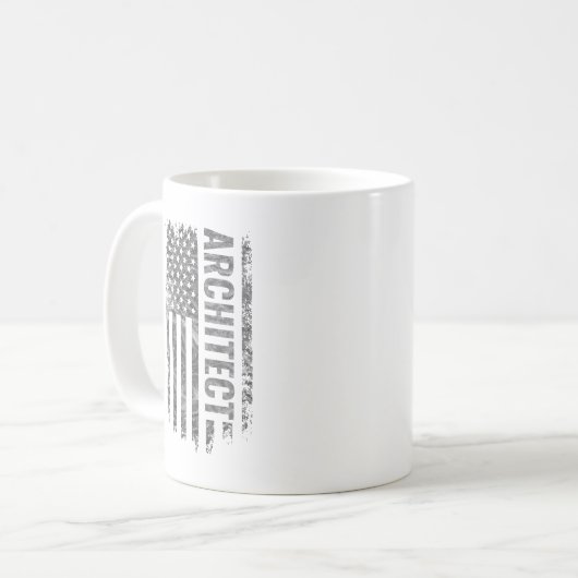 Mug Architect USA Flag Distressed design (Devant gauche)