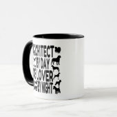 Mug Architecte Amoureux des chiens (Devant gauche)