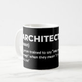 Mug Architecte Définition De Travail Coffee Cup (Devant gauche)