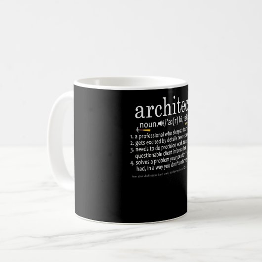 Mug Architecte Définition Drôle Amant Architecture (Devant gauche)