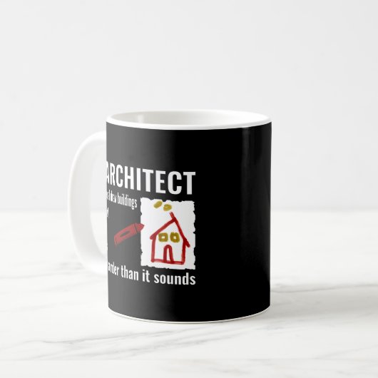 Mug Architecte drôle cadeau d'architecte pour architec (Devant gauche)