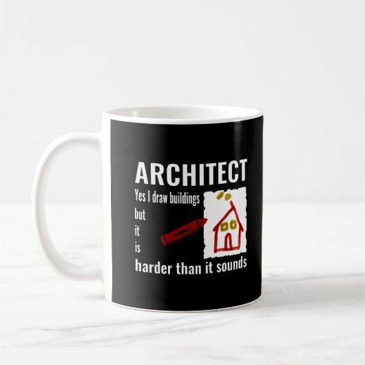 Mug Architecte drôle cadeau d'architecte pour architec (Gauche)