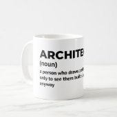 Mug Architecte - Drôle de définition de travail (Devant gauche)