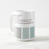 Mug Architecte. Excédent la juxtaposition de pâte à ca (Devant gauche)