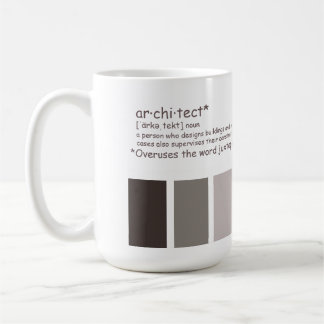 Mug Architecte. Juxtaposition d'abus