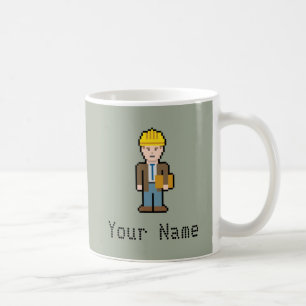 Mug Architecte nommé fait sur commande de pixel