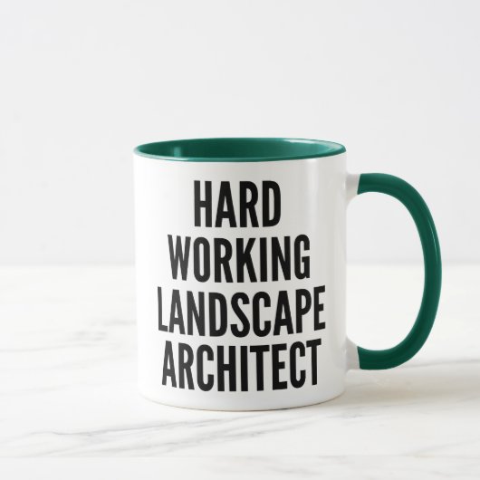 Mug Architecte paysagiste travaillant dur (Droite)