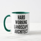 Mug Architecte paysagiste travaillant dur (Gauche)