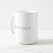 Mug ARCHITECTE Tall White Céramic Musique / Noir (Devant gauche)