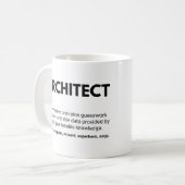 Mug Architectes Funny Engineers Définition (Devant gauche)