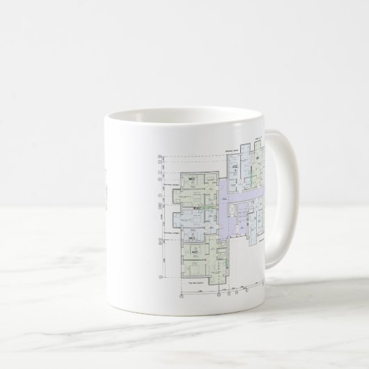 Mug Architectural Blueprint  (Devant droit)