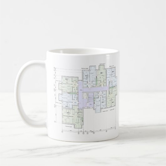 Mug Architectural Blueprint  (Gauche)