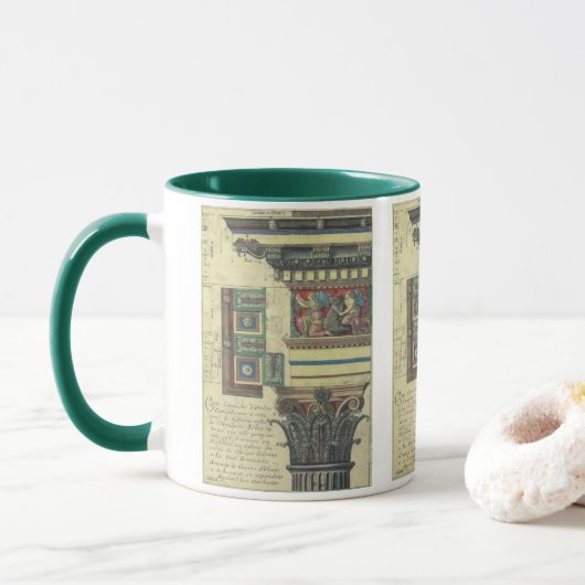 Mug Architecture Ancienne, Colonne avec Moulure de Cor (Avec donut)