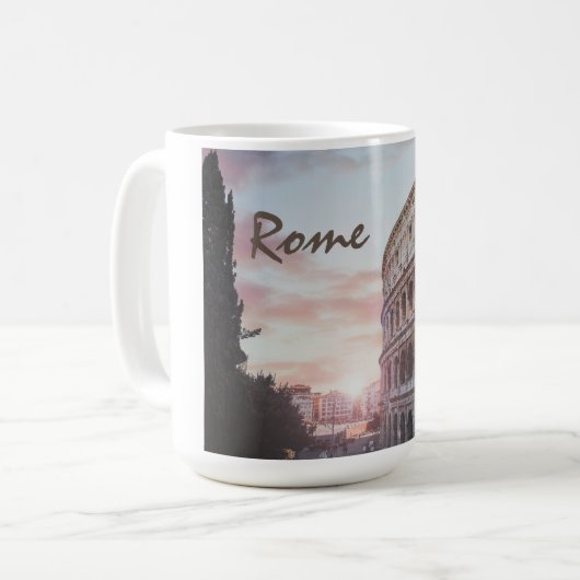 Mug Architecture antique Rome coucher de soleil ville (Devant gauche)