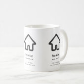 Mug Architecture de biens immobiliers Icône de maison  (Devant droit)