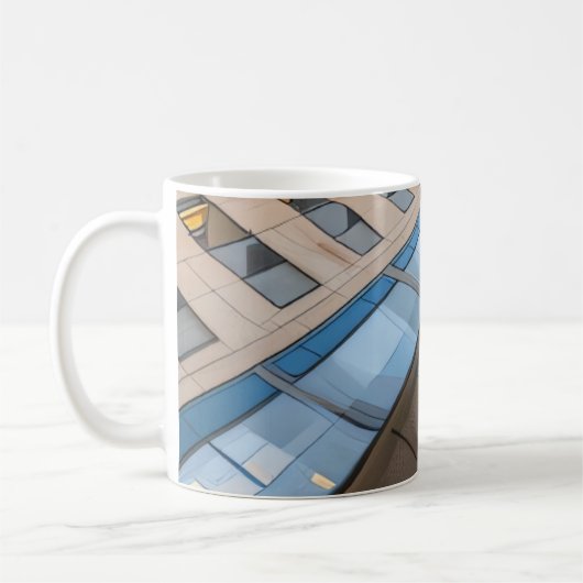 Mug Architecture de courbe d'horizon (Gauche)