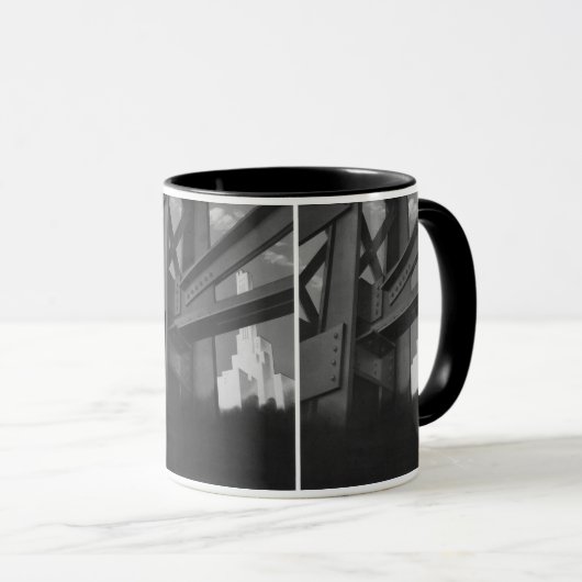 Mug Architecture de gratte-ciel de construction en aci (Devant droit)