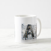 Mug Architecture de lettres industrielles d'IA Art (Devant droit)