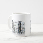 Mug Architecture de lettres industrielles d'IA Art (Devant gauche)