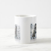 Mug Architecture de lettres industrielles d'IA Art (Centre)