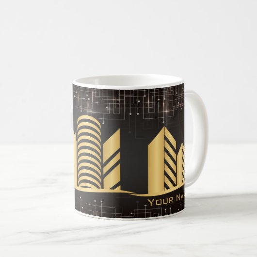 Mug Architecture d'or (Devant droit)