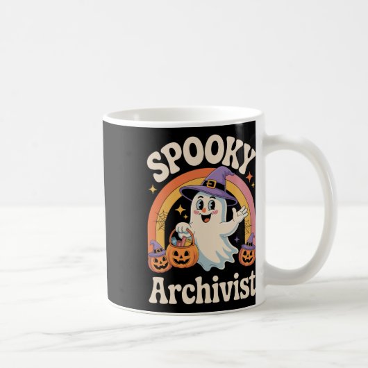 Mug Archiviste éffrayant Cute Ghost Citrouille Archive (Droite)