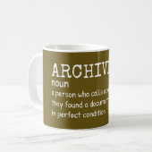 Mug Archiviste Humour - Drôle définition de travail (Devant gauche)