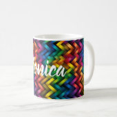Mug Arcoíris de Geometría Vibrante (Devant droit)