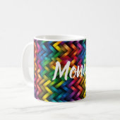 Mug Arcoíris de Geometría Vibrante (Devant gauche)