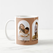 Mug Arcs 4 Photo Terracotta | Couple blanc + Noms C (Gauche)
